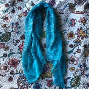 FREE w/ Bundle Sheer Blue Square Scarf